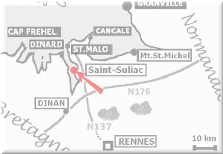Bay Mont-Saint-Michel/Emerald Coast map location Saint-Suliac